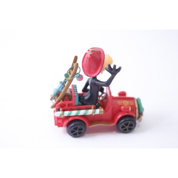 Hallmark, 1997, Warner Brothers, Daffy Duck In Fire Engine, Ornament, Christmas, - Picture 2 of 3
